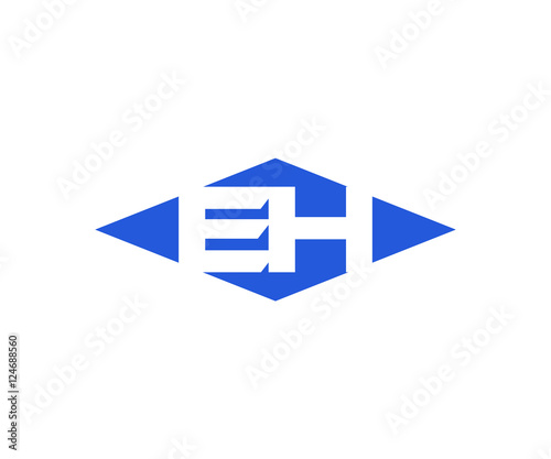 Free Download Simple Vector Modern Initial Letters Logo Croped in Diamond shape eh - GFXLoad