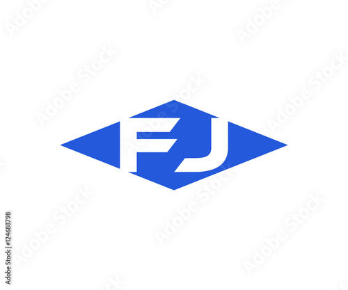 Free Download Simple Vector Modern Initial Letters Logo Croped in Diamond shape fj - GFXLoad