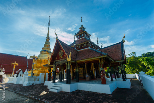 Thailand Temple - "Wat Pong Sanuk " Thailand Temple which won the "Award of Merit" from the UNESCO in the year 2008 with the oldest and picturesque architecture in Lampang province -September 13,2016.