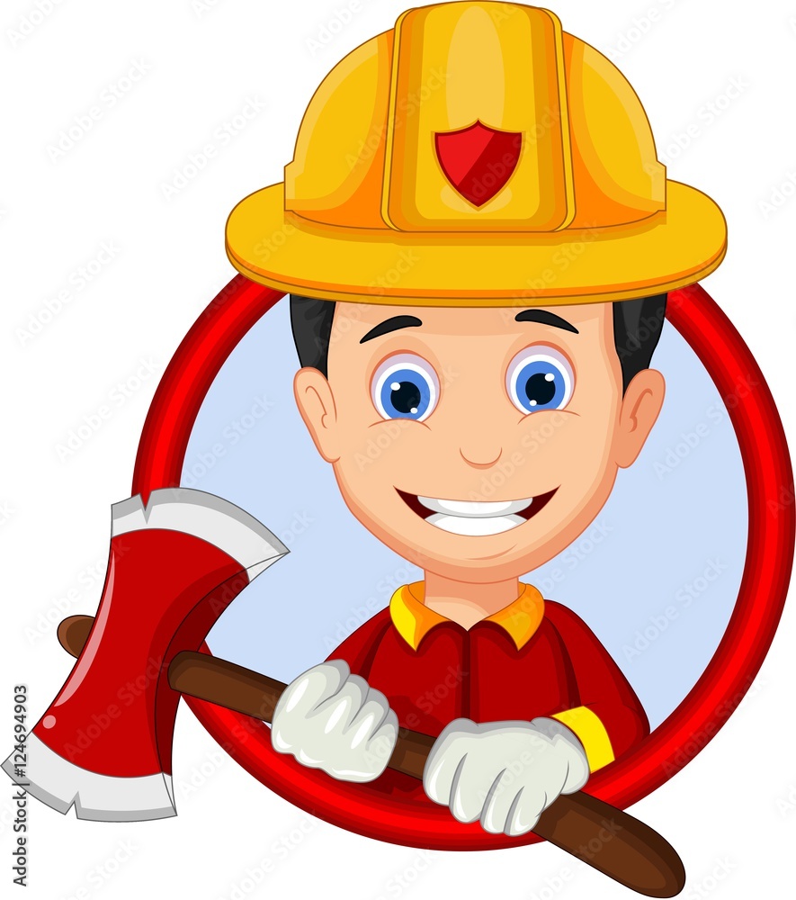 firefighters cartoon on frame firefighters cartoon on frame