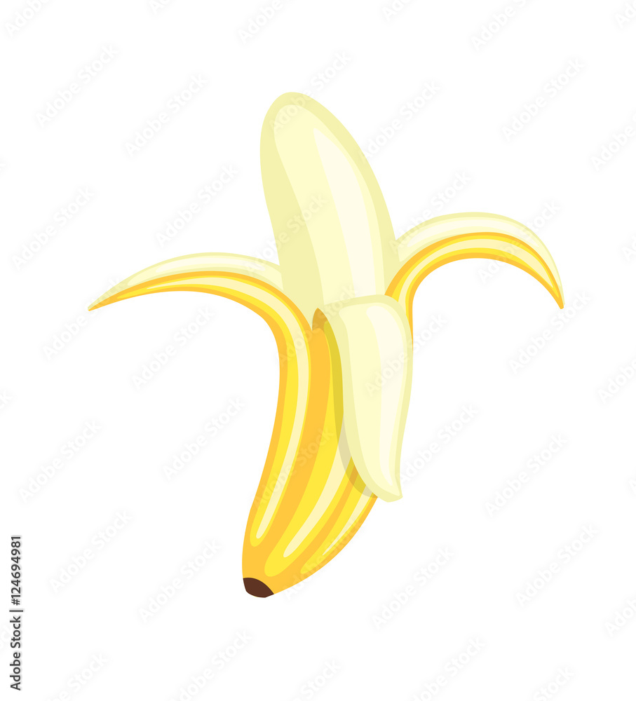 Banana with Peel Vector Banana with Peel Vector