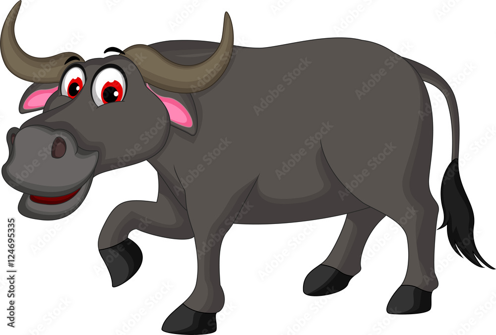 Fototapeta premium cute buffalo cartoon