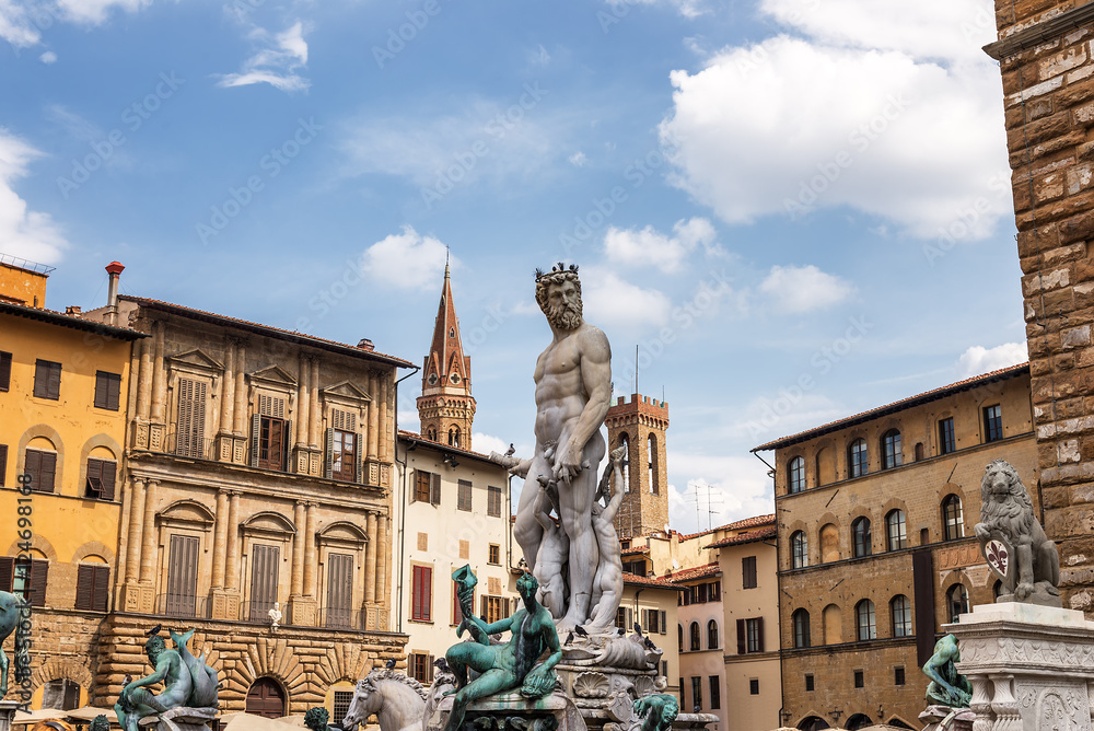 Neptunbrunnen  Florenz  Piazza della Signoria