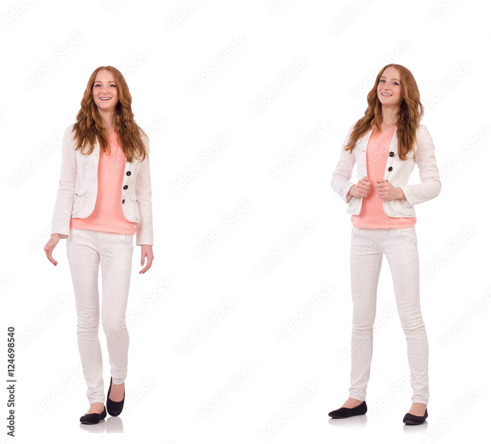 Young woman isolated on the white background Young woman isolated on the white background