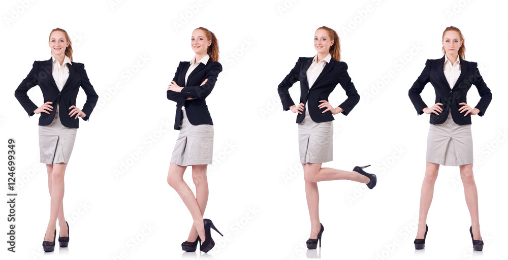 Busineswoman isolated on the white background