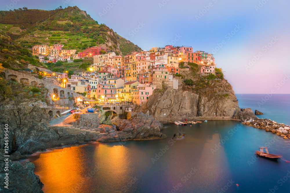 Manarola village, Cinque Terre, Liguria, Italy, Europe