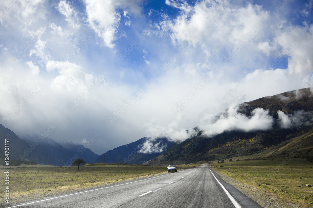 Road in valley Road in valley