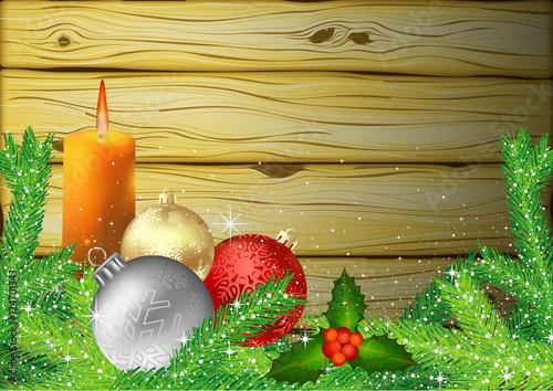 Christmas Background with B...