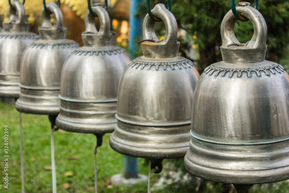 Bell in Thai temple, selective focus Bell in Thai temple, selective focus