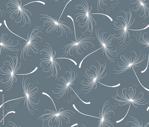 Background with dandelion seeds.