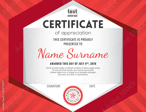 Modern certificate background design template