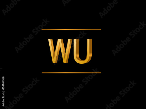 WU Initial Logo for your startup venture