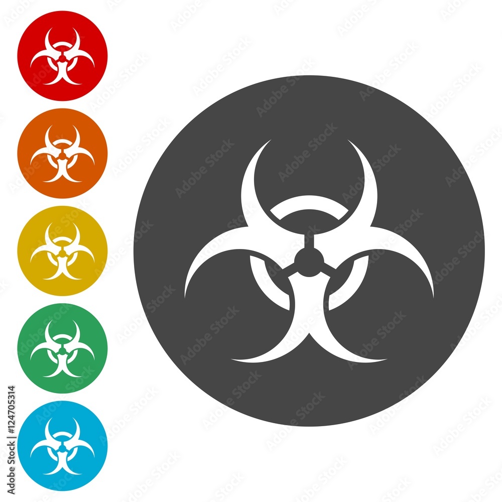 Biohazard icon. Biohazard flat symbol Biohazard icon. Biohazard flat symbol