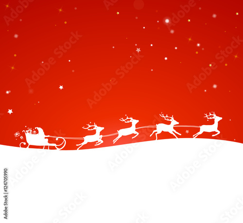 Hirsche und Weihnachtsmann