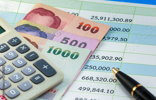 Thai Banknotes and Business accounting