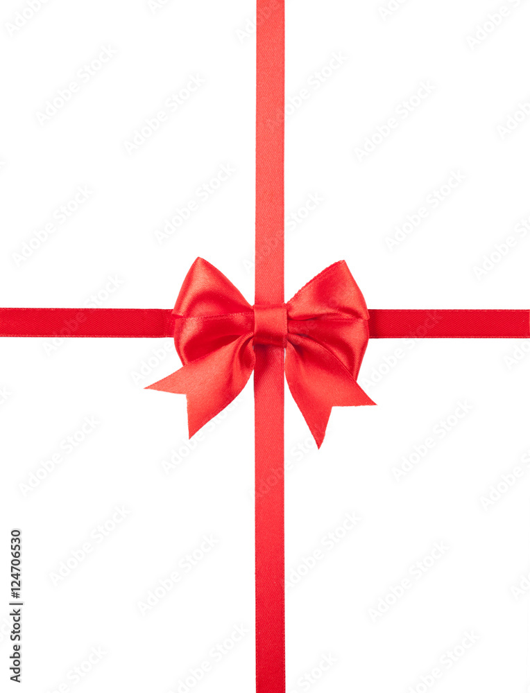 Beautiful red bow isolated on white background Beautiful red bow isolated on white background