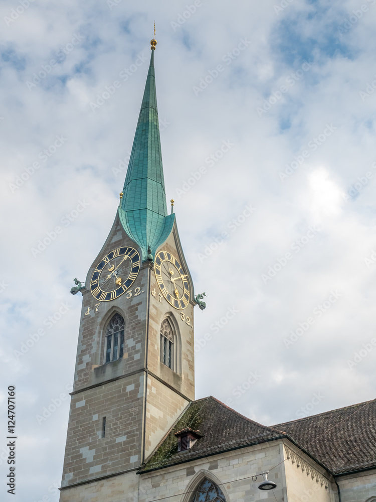Fraumunster church in Zurich