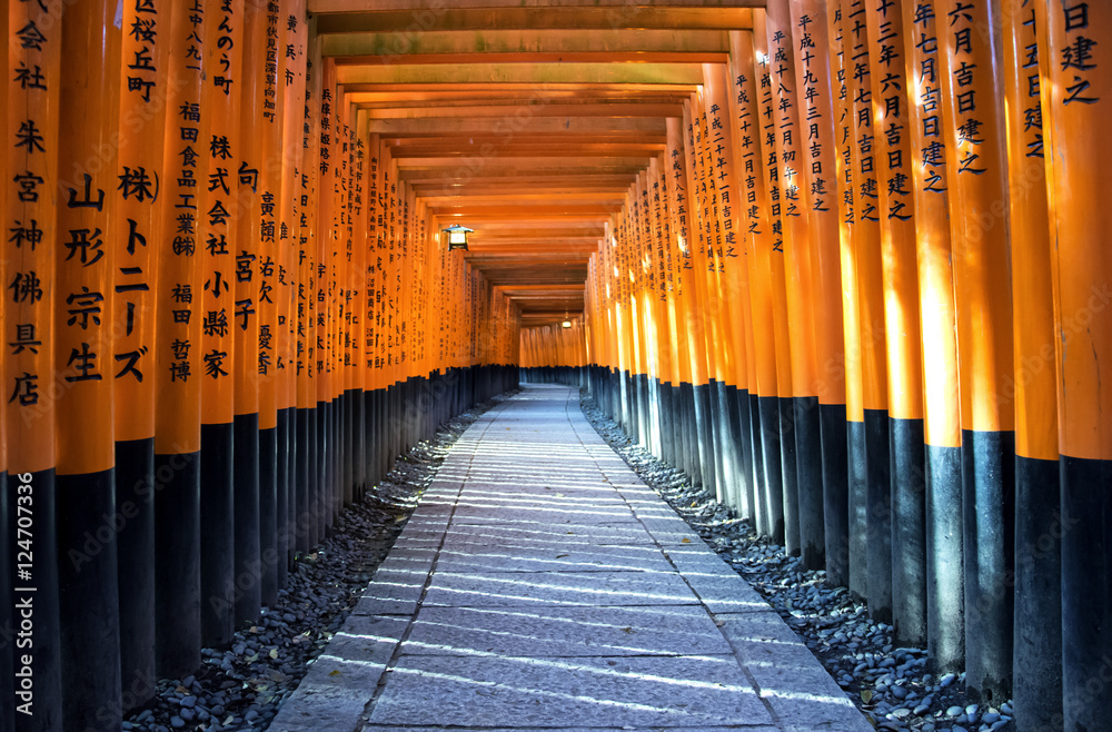 Torii gates in Fushimi Inari Shrine, Kyoto, Japan-15. Torii gates in Fushimi Inari Shrine, Kyoto, Japan-15.