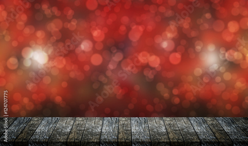 table with bokeh background photo