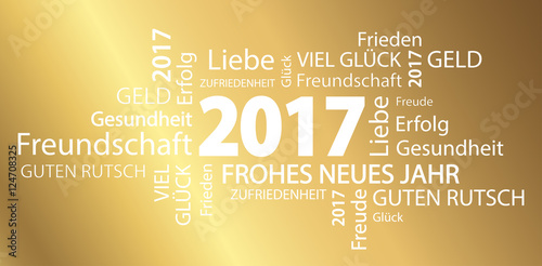 word cloud with new year 2017 greetings