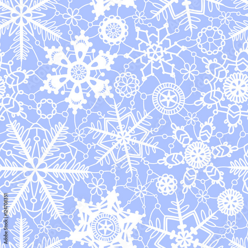 White and blue lace crochet...