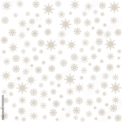 Christmas snowflakes seamless background. 