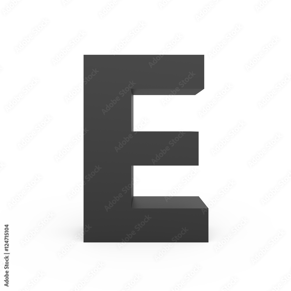 Dark grey letter E Dark grey letter E
