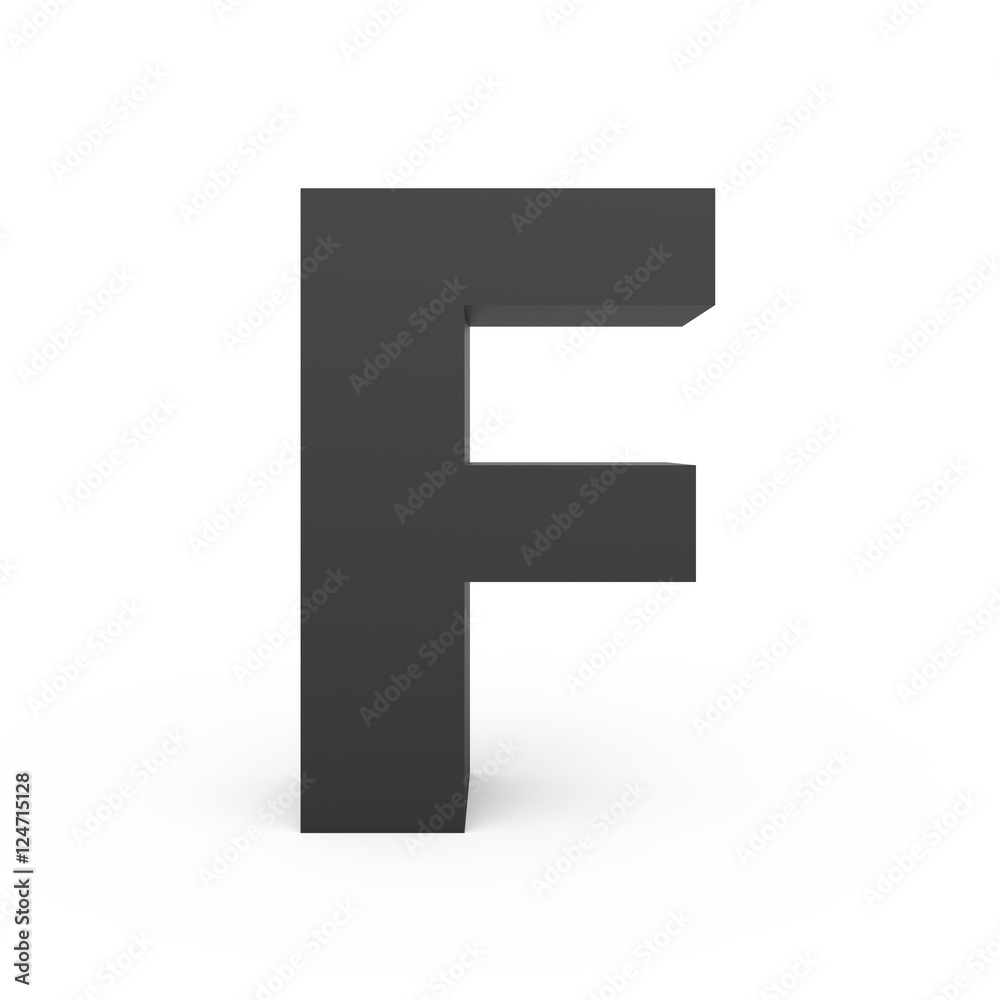 Dark grey letter F Dark grey letter F
