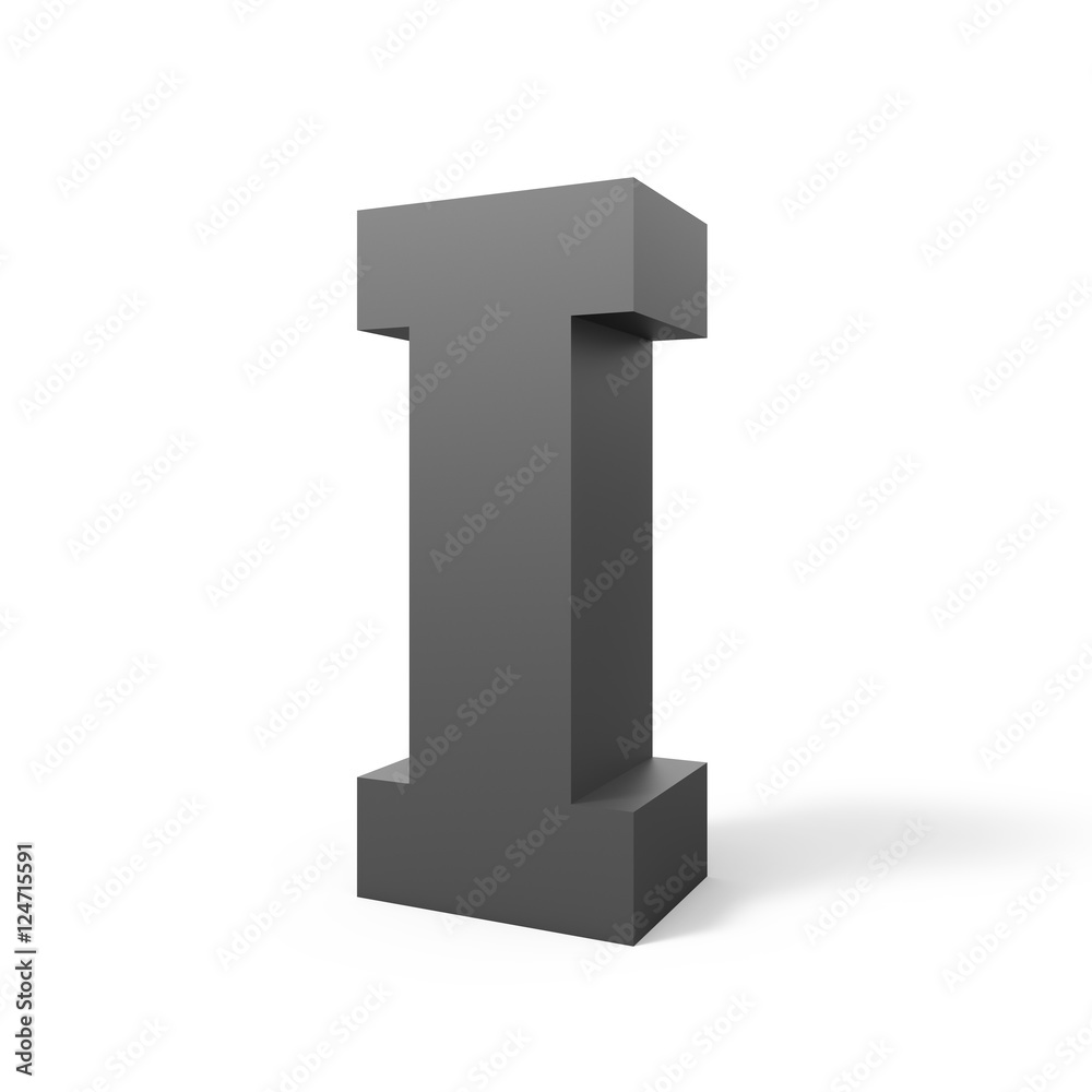 Grey letter I Grey letter I