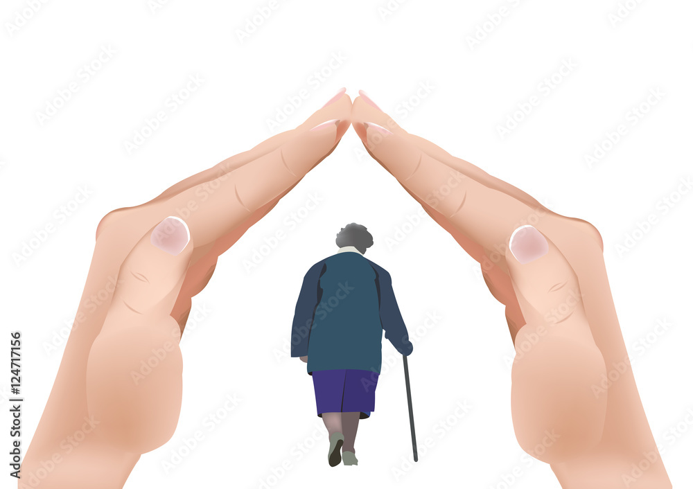 mani a tetto copertura per anziani
