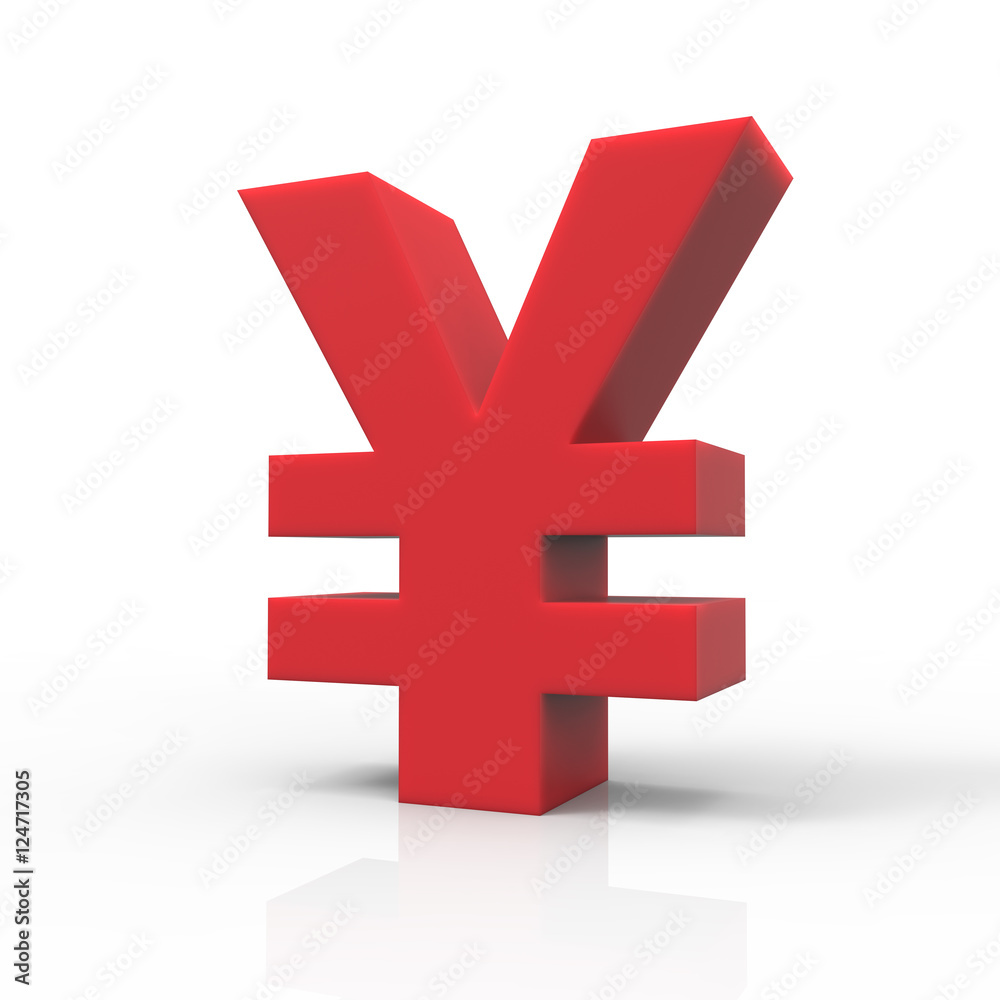 Fototapeta premium red yen symbol