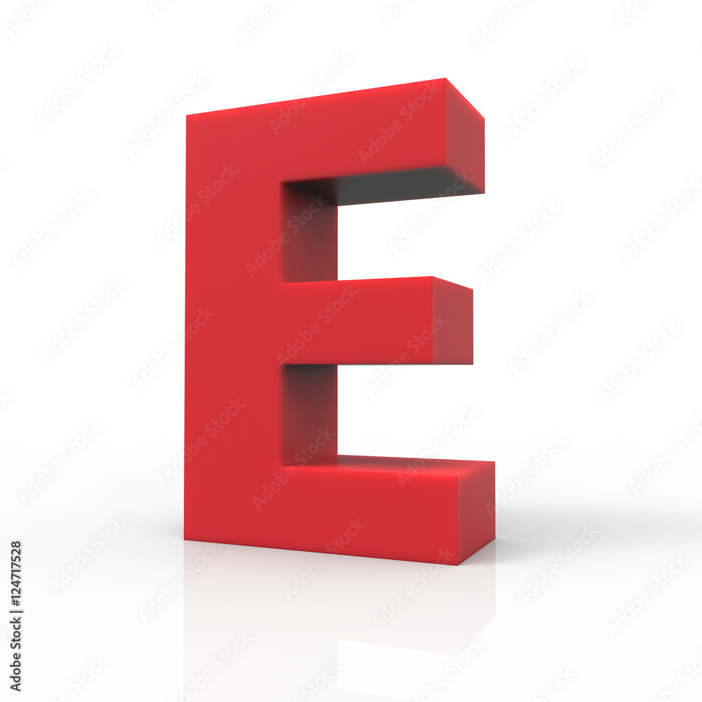 right red letter E right red letter E