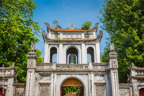 Van Mieu temple of Literature entrance in Hanoi, Vietnam