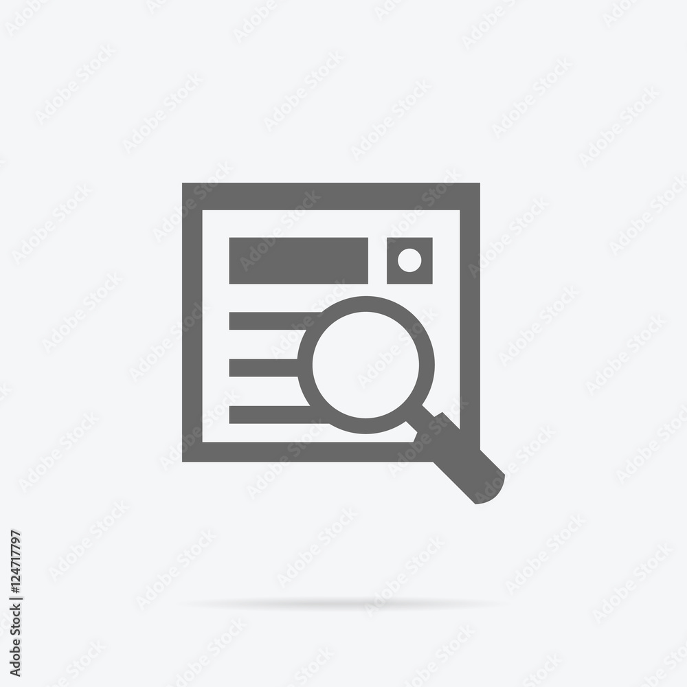 Simple Searching Icon Illustration in Flat Design. Simple Searching Icon Illustration in Flat Design.