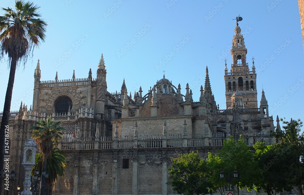 Sevilla Cathedral From The Alcazar