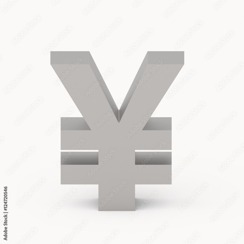 Obraz premium grey yen symbol