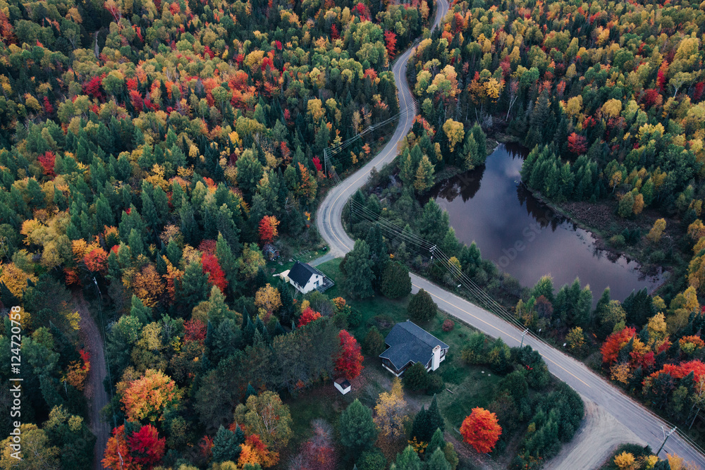 Canadian countryside at Fall from the sky