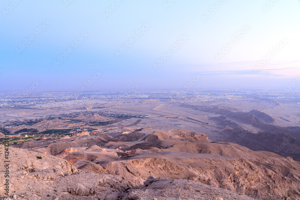 Beautiful Morning view of Jebel Hafeet in Al ain, Abu Dhabi.