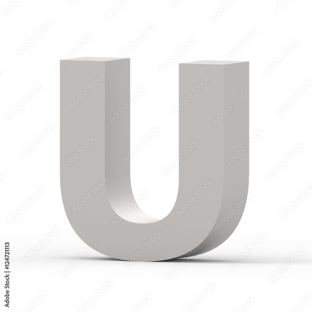 Matte grey font U Matte grey font U