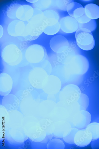 Blue Abstract christmas lights as background