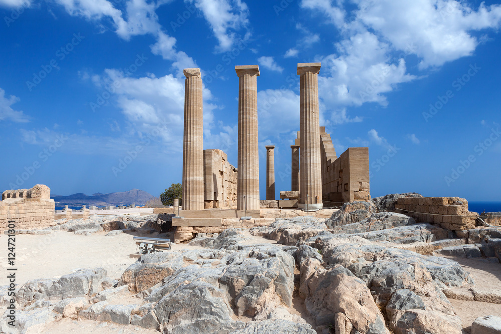 Lindos Acropolis - Ancient ruins on site