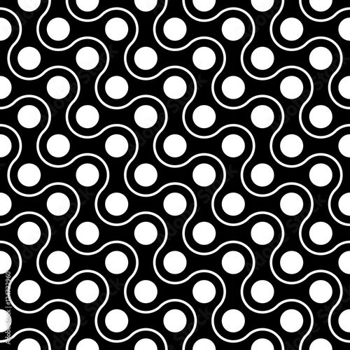 Vector modern abstract geometry pattern polka. black and white seamless geometric background . subtle pillow and bed sheet design. creative art deco. hipster fashion print