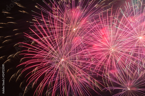 fireworks against the dark night sky