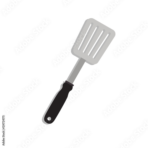 turner slotted kitchen utensil icon. vector illustration