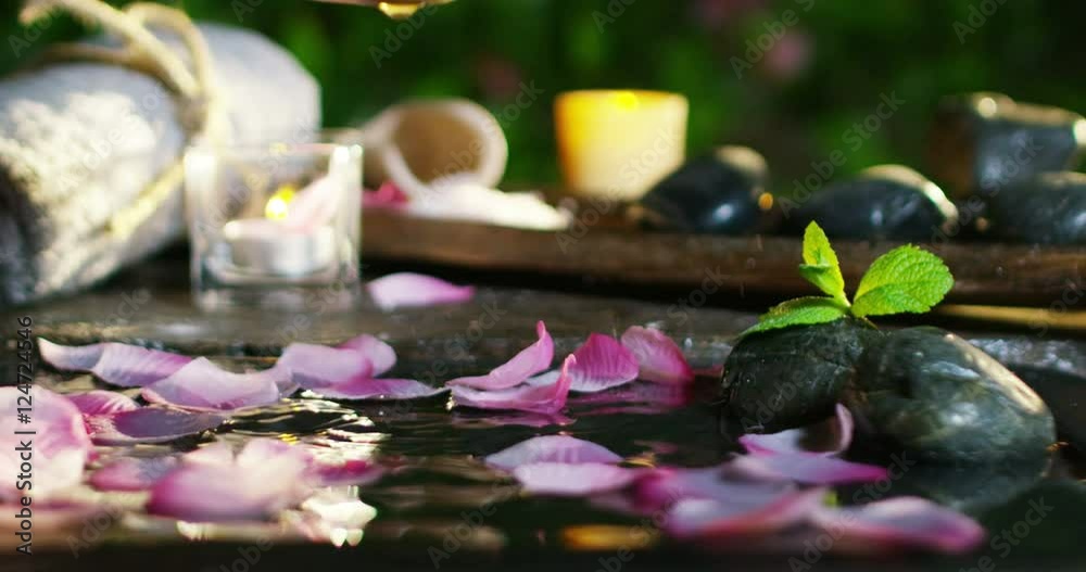 sauna and wellness relax in extreme slowmotion and romantic atmosphere sauna and wellness relax in extreme slowmotion and romantic atmosphere
