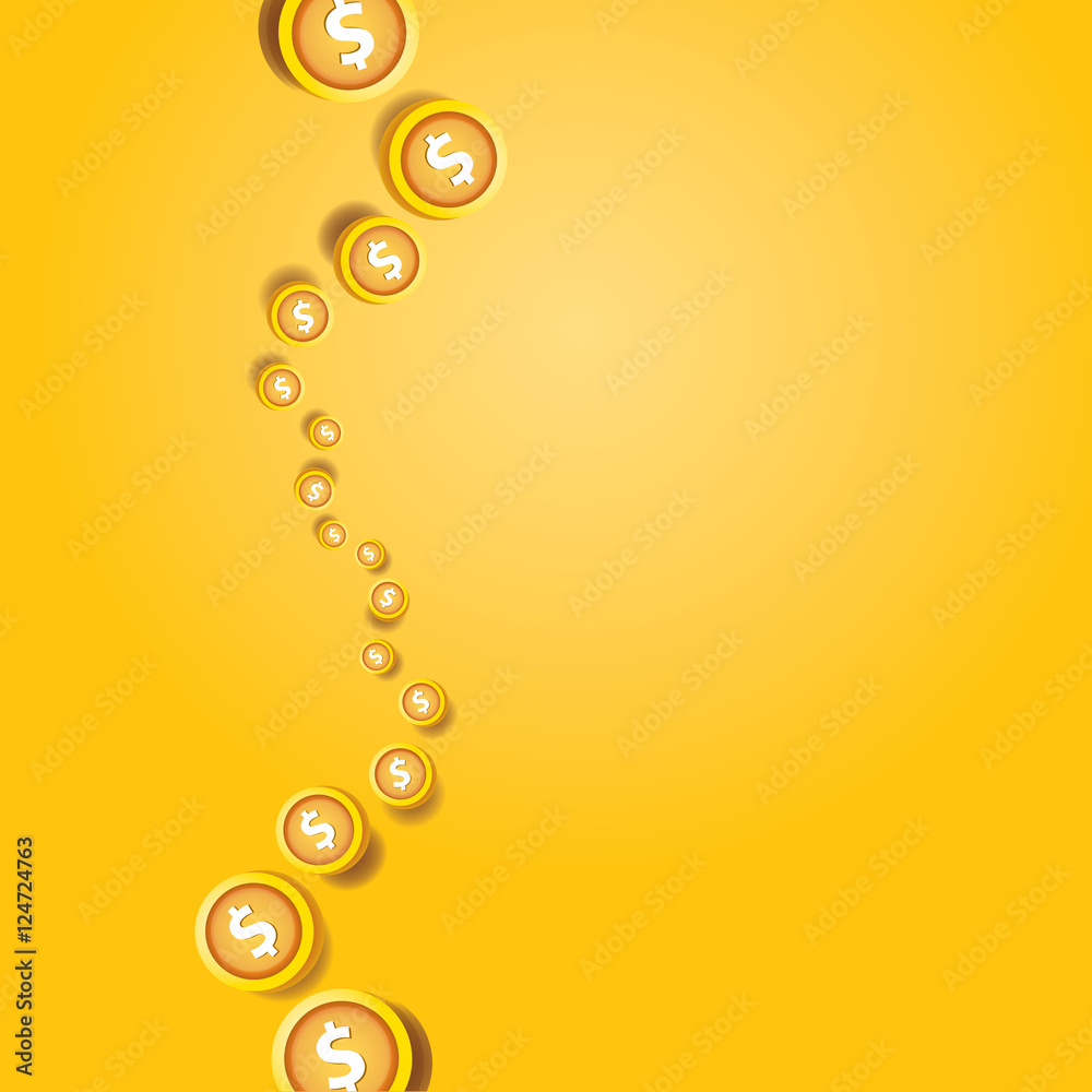 abstract business background with falling coins. abstract business background with falling coins.