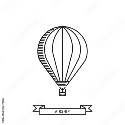 Dirigible and hot air balloons airship