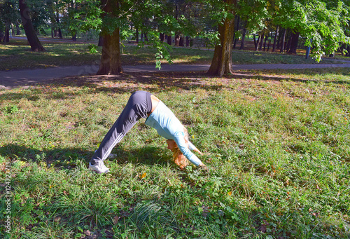 Yoga in the park. photo