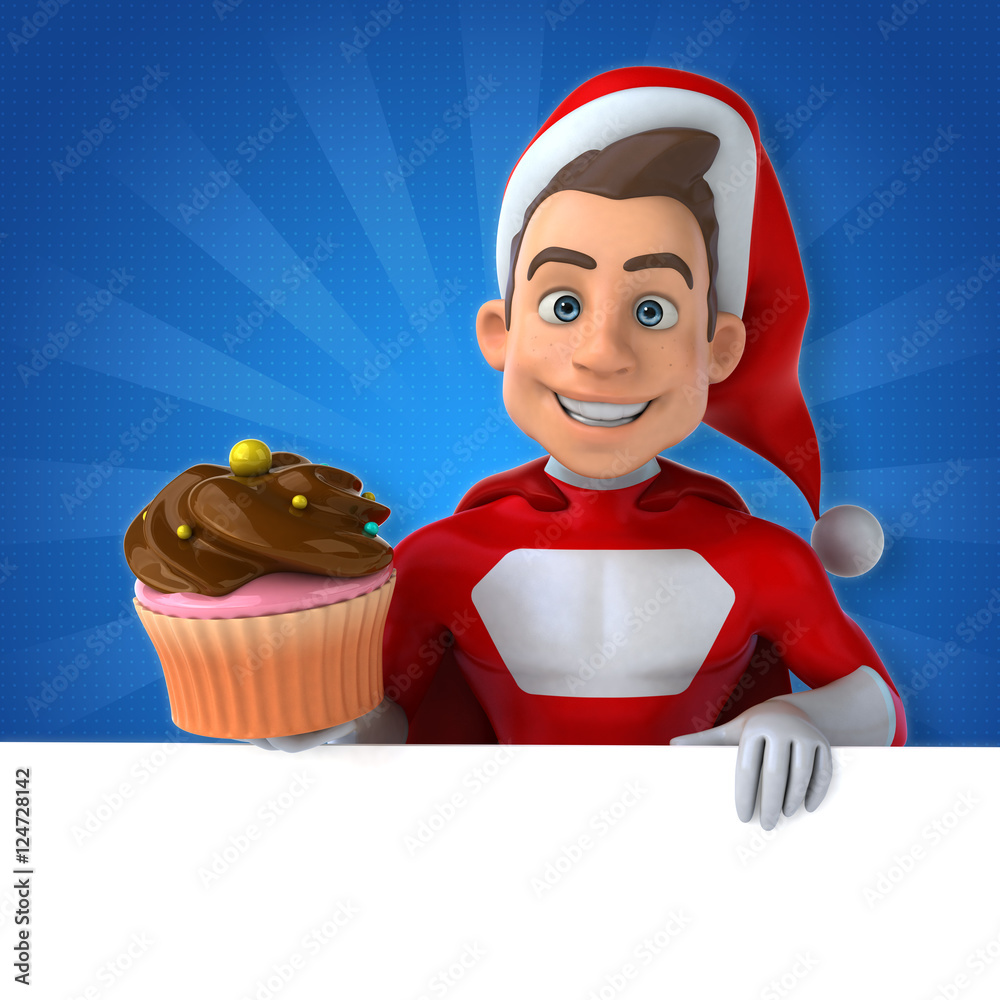 Fun superhero - 3D Illustration Fun superhero - 3D Illustration