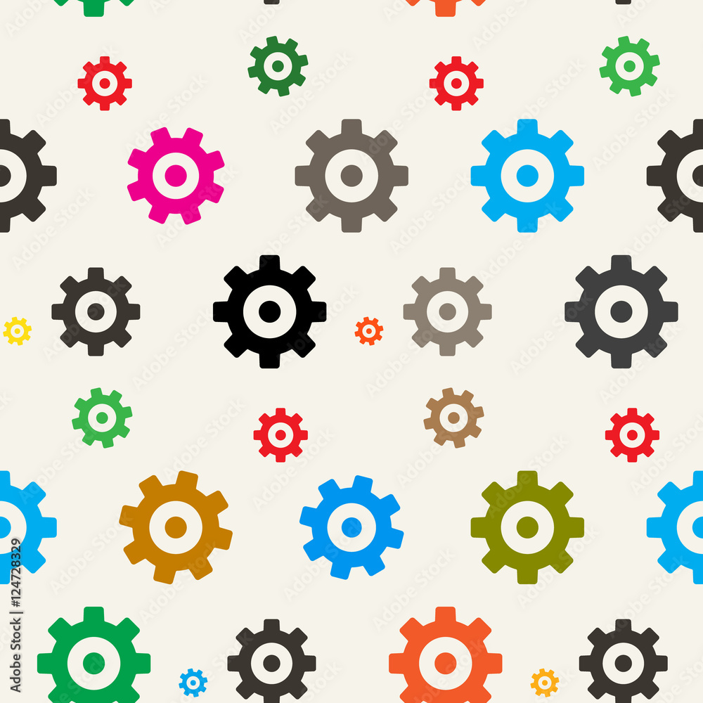 Seamless Cogs Background. Vector Gears Pattern. Seamless Cogs Background. Vector Gears Pattern.